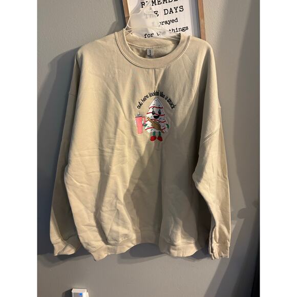 Embroidered “Out Here Looking Like A Snack” sweatshirt size XXL - Picture 1 of 2